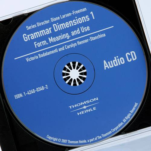 Livro - Grammar Dimensions 1 - Form, Meaning, And Use - Audio CD