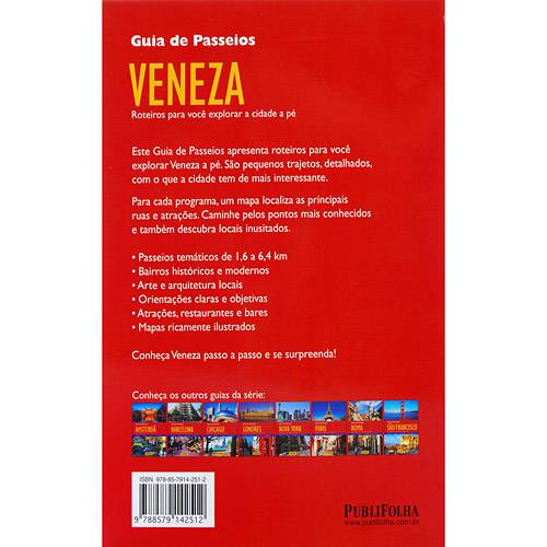 Livro - Guia de Passeios Veneza - Roteiros para Explorar a Cidade a Pé - Cultural, História, Atrações, Restaurantes