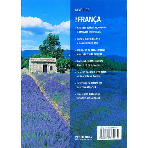 Livro - Guia França - KeyGuide - o País, Como Circular, Regiões, Informações, Mapas