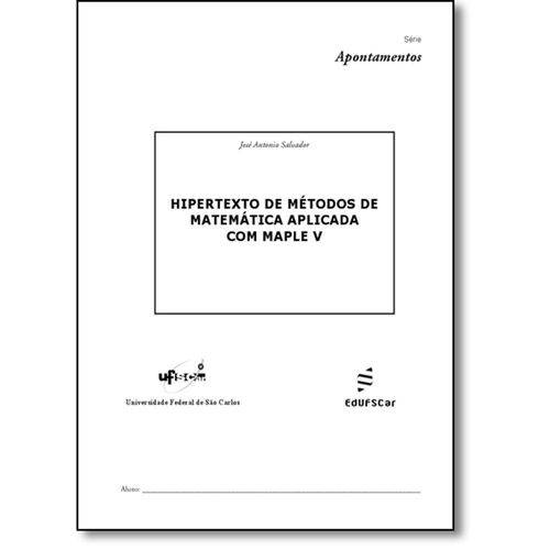 Livro - Hipertexto de Métodos de Matemática Aplicada com Maple V