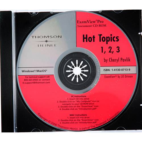 Livro - Hot Topics 1, 2, 3 - Exam View Pro Assessment CD-ROM