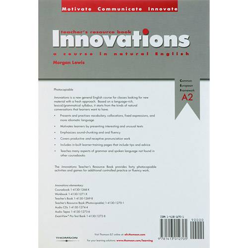 Livro - Innovations Elementary - Teacher´s Resource Book