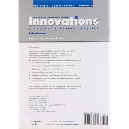 Livro - Innovations - Upper Intermediate (Teacher´s Resources Book)