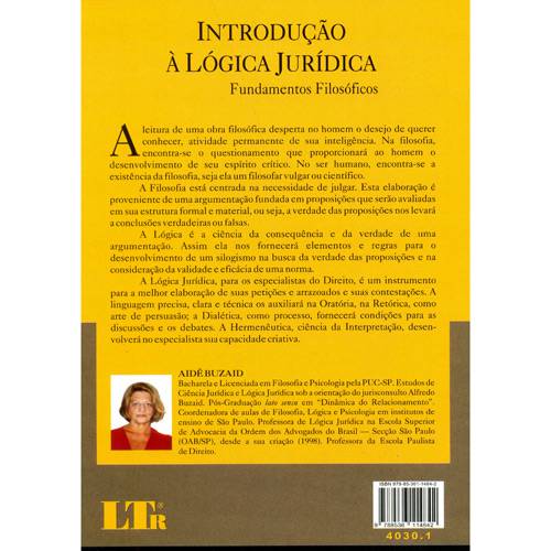 Livro - Introdução à Lógica Jurídica - Fundamentos Filosóficos