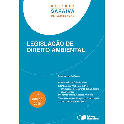 Livro - Legislação de Direito Ambiental - Coleção Saraiva de Legislação