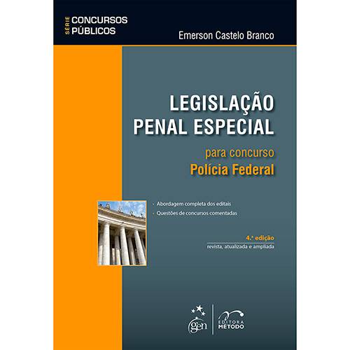 Livro - Legislação Penal Especial para Concurso: Polícia Federal - Série Concursos Públicos