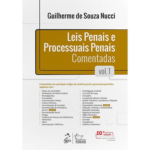 Livro - Leis Penais e Processuais Penais: Comentadas