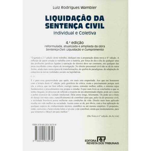 Livro - Liquidação da Sentença Civil - Individual e Coletiva