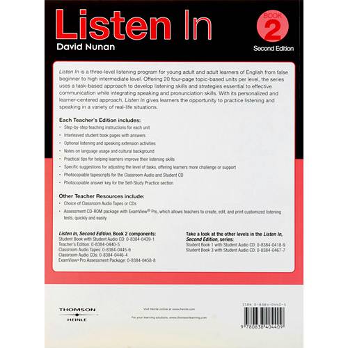 Livro - Listen In - Book 2