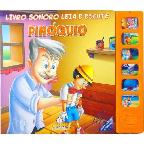 Livro Livro Sonoro Leia e Escute Pinoquio Blu Editora