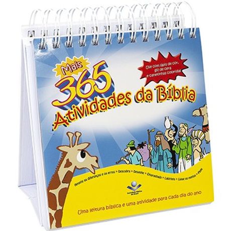 Livro Mais 365 Atividades da Bíblia Calendário de Mesa