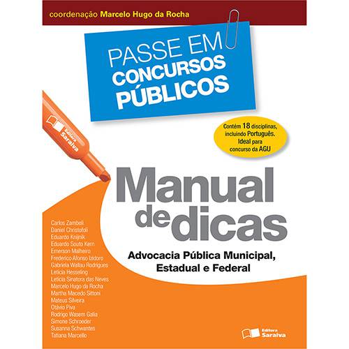 Livro - Manual de Dicas: Advocacia Pública Municipal, Estadual e Federal - Coleção Passe em Concursos Públicos