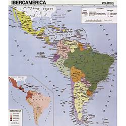 Livro - Mapa Iberoamérica Político
