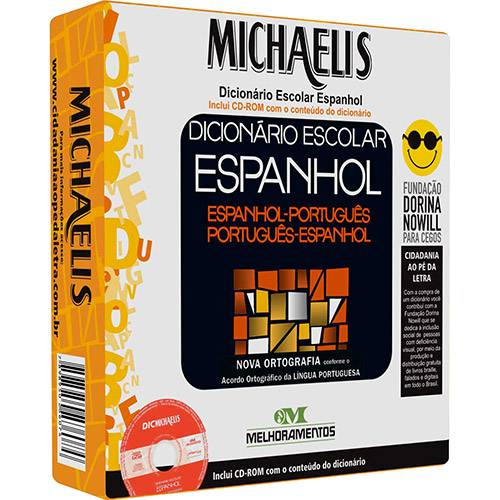 Livro - Michaelis Kit Dicionário Escolar Espanhol (Fundação Dorina Nowill)