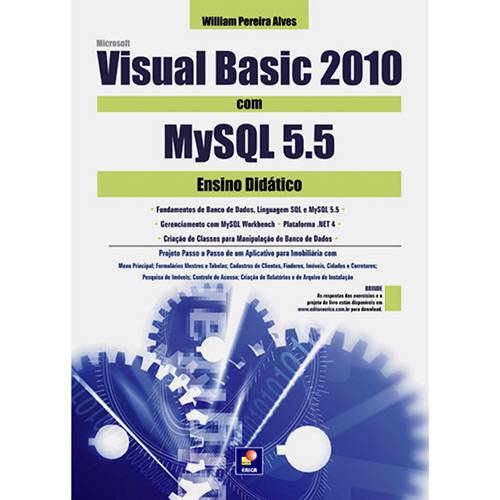 Livro - Microsoft Visual Basic 2010 com MySQL 5.5 - Ensino Didático