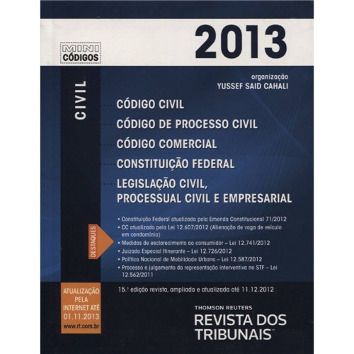 Livro - Mini Códigos Civil 2013