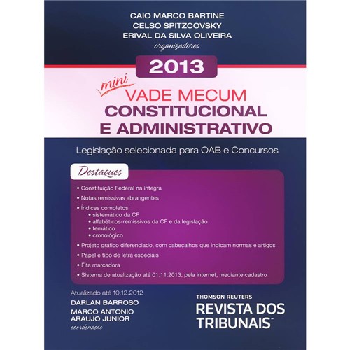 Livro - Mini Vade Mecum Constitucional e Administrativo 2013: Legislação Selecionada para OAB e Concursos