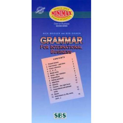 Livro - Minimax: Grammar For International Business