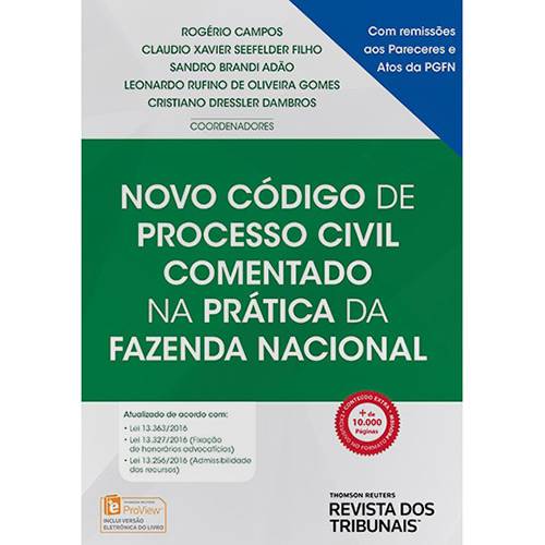 Livro - Novo Código de Processo Civil Comentado na Prática da Fazenda Nacional