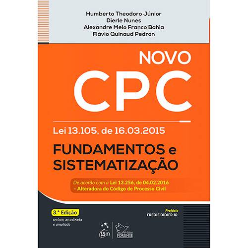 Livro - Novo CPC Lei 13.105 de 16.03.2015 Fundamentos e Sistematização