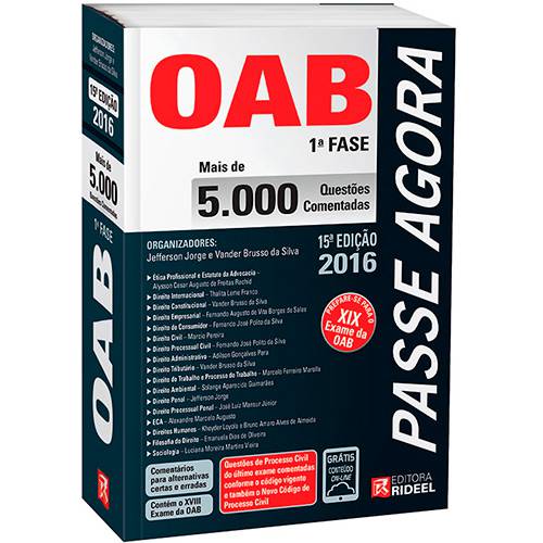 Livro - OAB 1ª Fase: Passe Agora - Mais de 5.000 Questões Comentadas