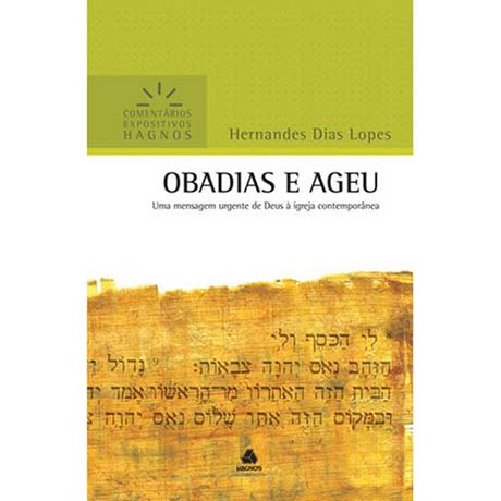 Livro Obadias e Ageu Comentário Expositivo