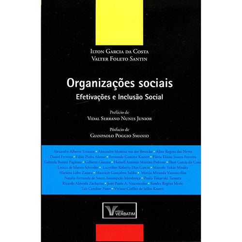 Livro - Organizações Sociais: Efetivações e Inclusão Social
