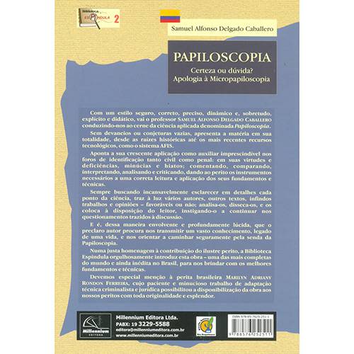 Livro - Papiloscopia - Certeza ou Dúvida? Apologia à Micropapiloscopia