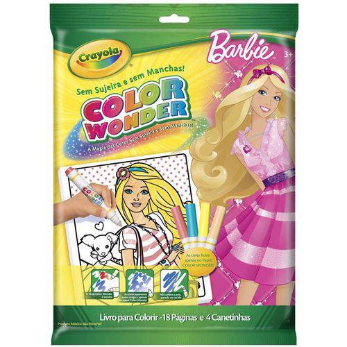 Livro para Colorir - Color Wonder - Barbie - Crayola