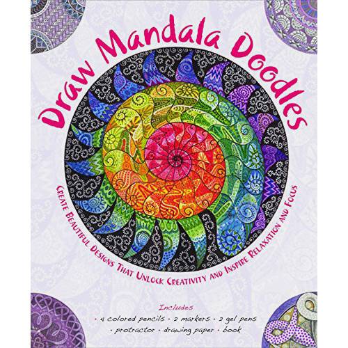 Livro para Colorir - Draw Mandala Doodles: Create Beautiful Designs That Unlock Creativity And Inspire Relaxation And Focus