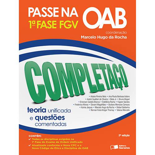 Livro - Passe na OAB 1ª Fase FGV: Completaço - Teoria Unificada e Questões Comentadas