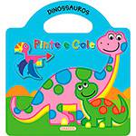 Livro - Pinte e Cole: Dinossauros (02 Pag. com Adesivo)