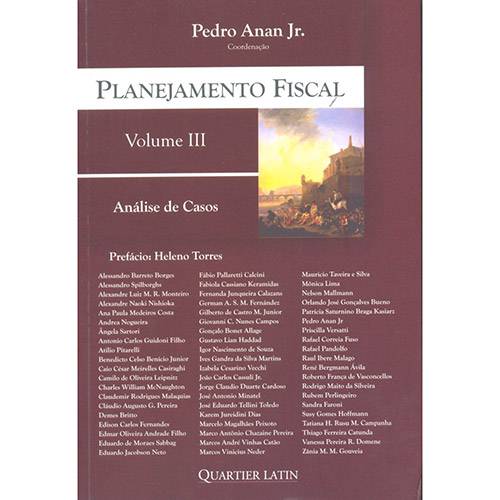 Livro - Planejamento Fiscal: Análise de Casos - Volume III