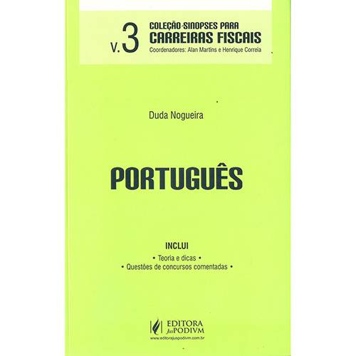 Livro - Português - Coleção Sinopses para Carreiras Fiscais - Vol. 3