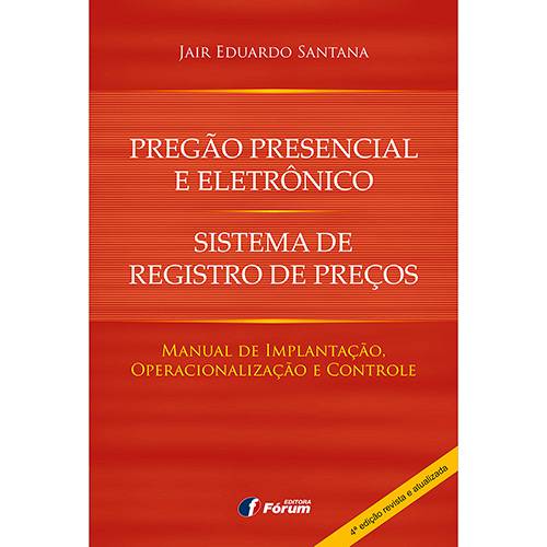 Livro - Pregão Presencial e Eletrônico, Sistema de Registro de Preços