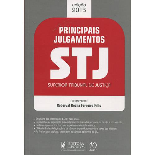 Livro - Principais Julgamentos do STJ: Superior Tribunal de Justiça