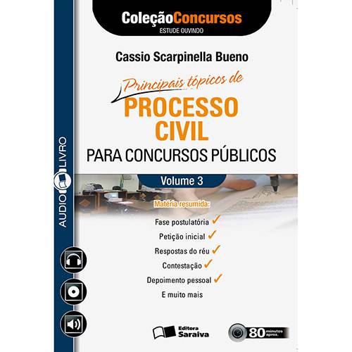 Livro - Principais Tópicos de Processo Civil para Conc. Públicos - Vol. 3 - Col. Concursos - Audiolivro