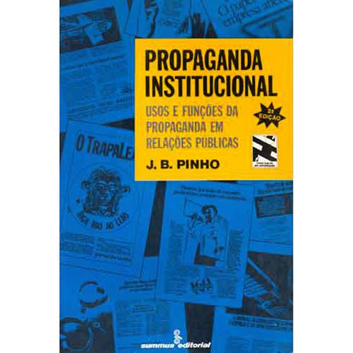 Livro - Propaganda Institucional - Usos e Funções da Propaganda em Relações Públicas