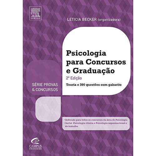 Livro - Psicologia para Concursos e Graduação: Teoria e 300 Questões com Gabarito