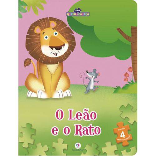 Livro Quebra-cabeça - Fábulas - Leão e o Rato