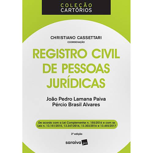 Livro - Registro Civil de Pessoas Jurídicas: Coleção Cartórios