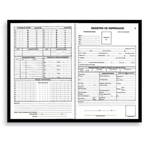Livro Registro de Empregados São Domingos - 50 Folhas 130669