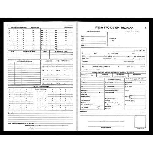 Livro Registro Empregado 100fls.22x32 Pct.c/05 Sao Domingos
