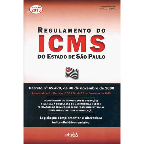 Livro - Regulamento do ICMS do Estado de São Paulo