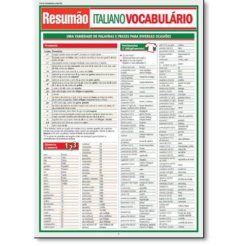 Livro - Resumão - Italiano Vocabulário