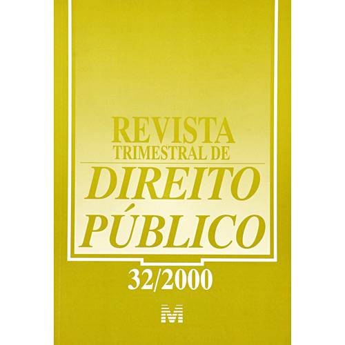 Livro - Revista Trimestral de Direito Público 32/2000