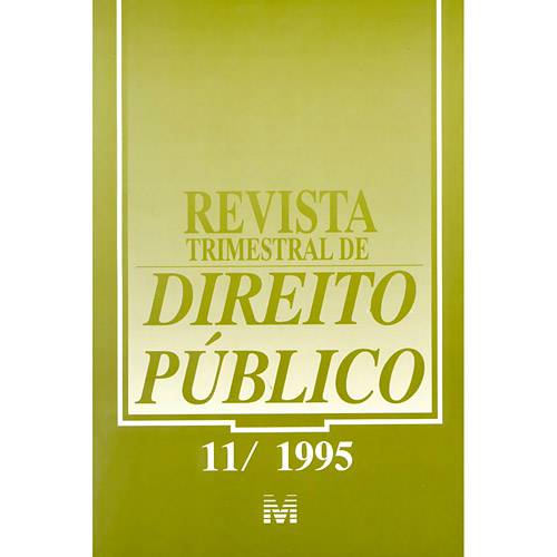 Livro - Revista Trimestral de Direito Público Ed.11