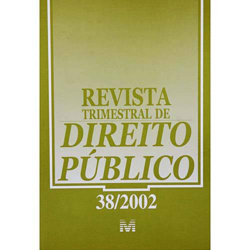 Livro - Revista Trimestral de Direito Público Ed. 38