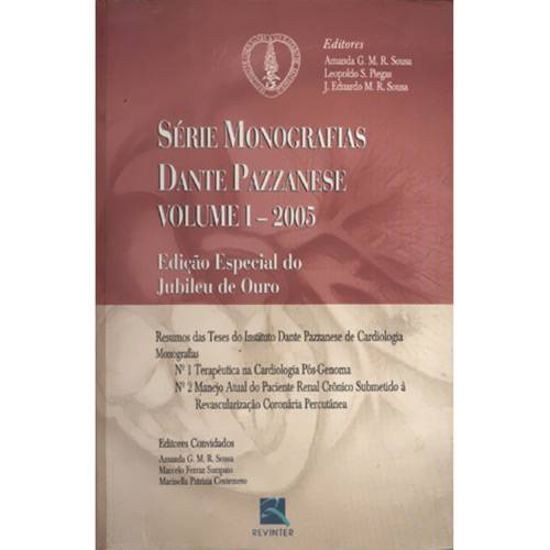 Livro - Série Monografias Dante Pazzanese - Vol. 1