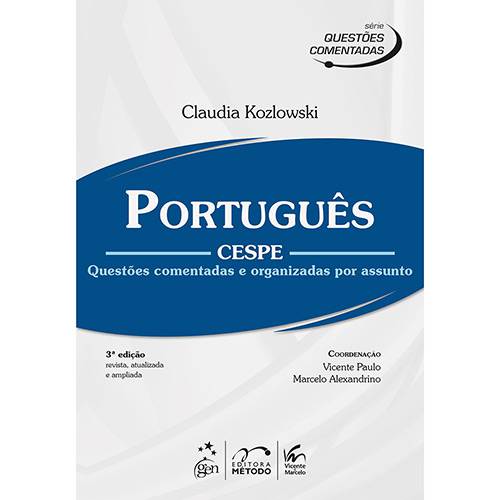 Livro - Série Questões Comentadas: Português-Cespe